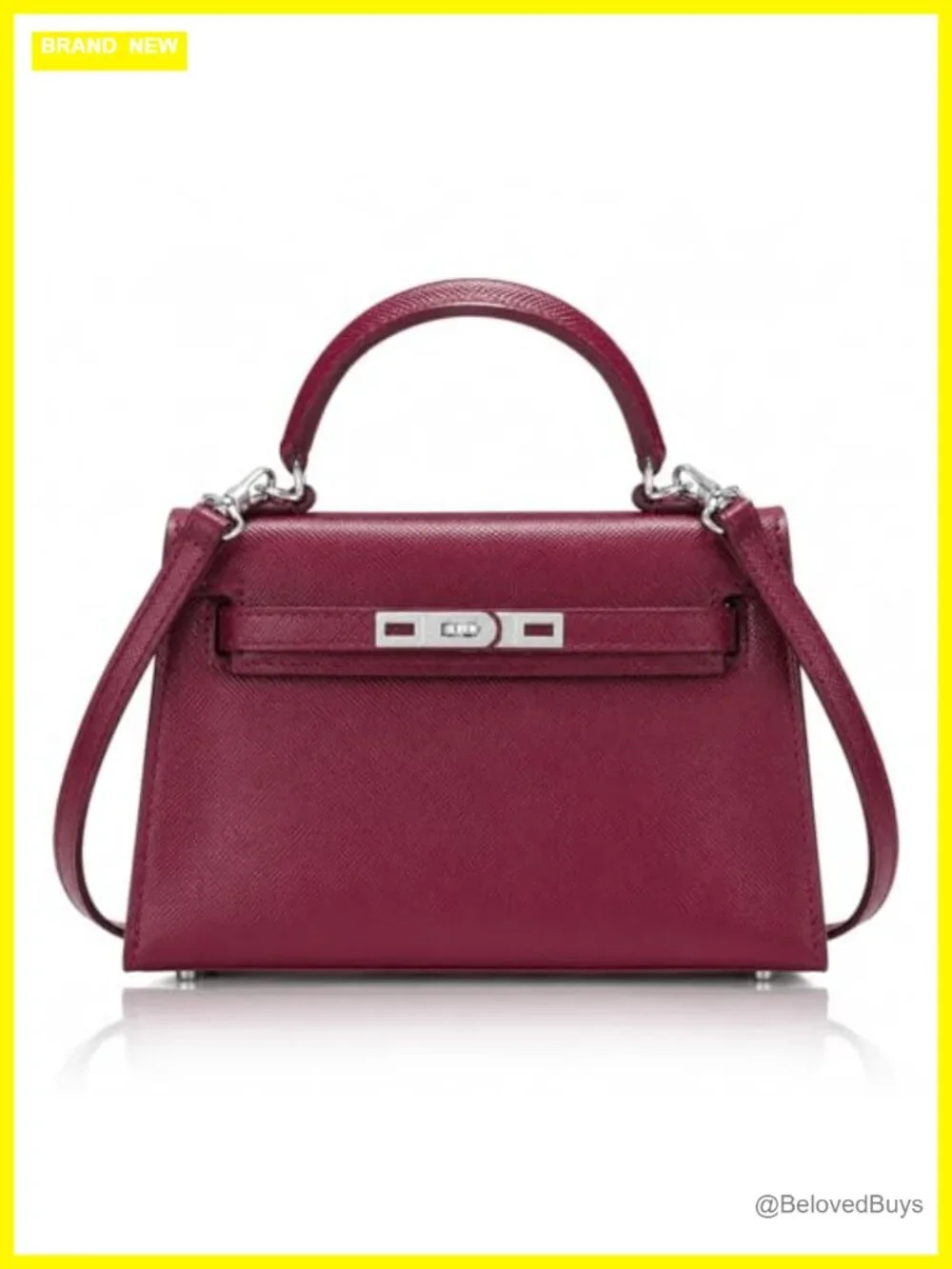 Faux Leather Crossbody and Tote Bag with Adjustable Strap